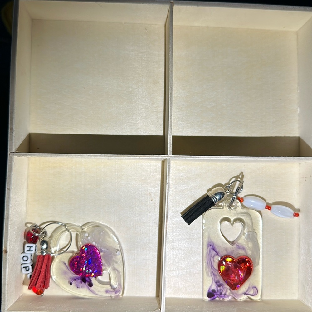 A Pair of Heart to Heart Key Chains